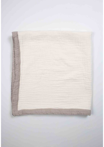 Kalın Biyeli Dört Kat Ham Battaniye 85X90 Cm vizon modelleri