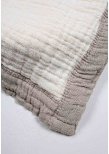 Kalın Biyeli Dört Kat Ham Battaniye 85X90 Cm vizon fırsatları