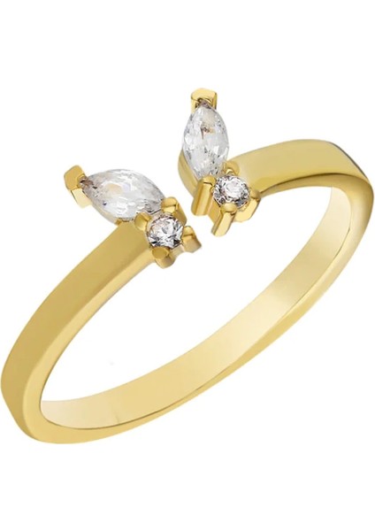 Kelebek Yüzük 718846 Gold