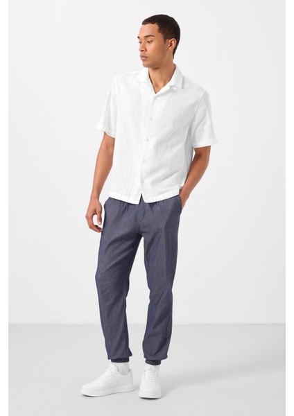 Kot Lacivert Standart Fit Dokuma Hafif Esnek Chino Erkek Pantolon - 82176