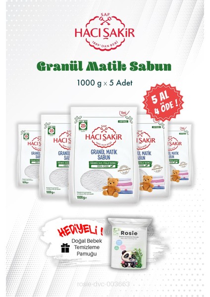 5 Al 4 Öde 1000 gr Granül Matik Çamaşır Deterjanı ve Rosıe