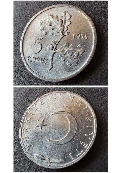 3996368014972802FF 1975 Alüminyum 5 Kuruş Çil Eski Madeni Para