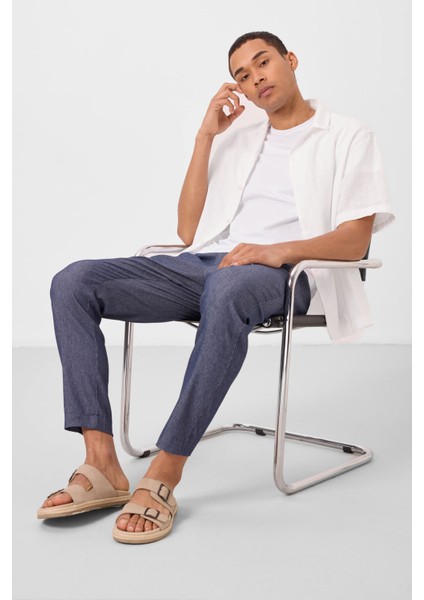 Kot Lacivert Standart Fit Dokuma Hafif Esnek Chino Erkek Pantolon - 82177