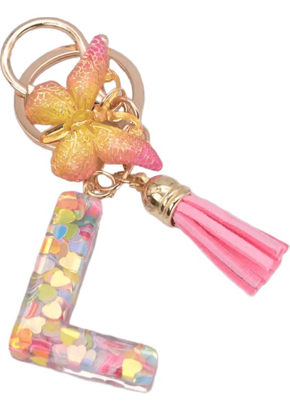 Moda Dıy Az Harfler Anahtarlık Metal Tutucu Sarkık Anahtarlık Kadın Araba Anahtarlık Basit Harf Adı Anahtar Parti Hediye Takırenk: L / Boyut: 55MM (Yurt Dışından)