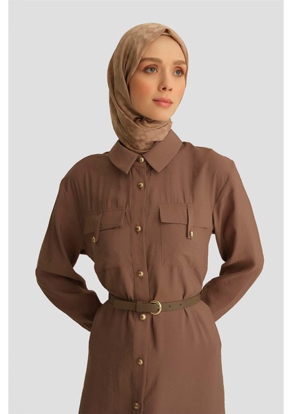 Elbise 25YD4234 Kahverengi modelleri