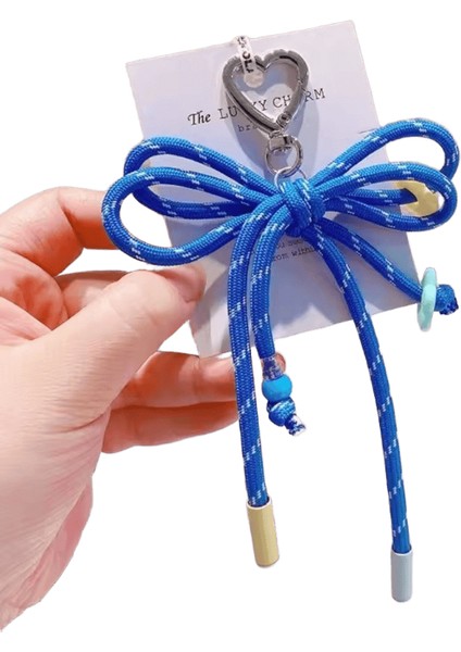 Kore Örgü Halat Anahtarlık Y2K Moda Çanta Kolye Sevimli Kawaii Ilmek Ipi Anahtarlık Dıytakı Anahtar Çanta Telefon Charms Içinrenk:a-Gümüş (Yurt Dışından)
