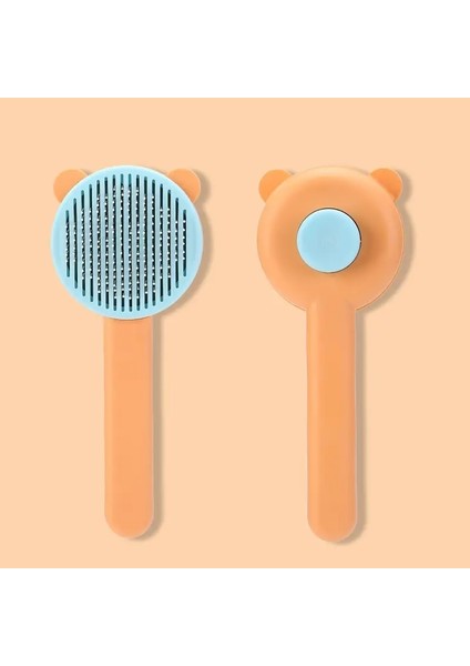 1Pcs 2-In-1 Büyülü Evcil Hayvan Tarak Ve Bakım Fırçası Evcil Hayvan Kılı Temizleme Fırçası Kedi Tüy Kendiliğinden Temizlenen Tırnak Tarak Uzun Ve S Renk:1Pcs Turuncu (Yurt Dışından)