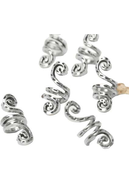 5 Adet Irlandalı Alaşım Altın Spiral Saç Halkası Peruk ve Dreadlocks Vintage Dreadlock Saç Ting Draid Saç Klipsi Şık Tasarımlı Renk: Gümüş (Yurt Dışından)