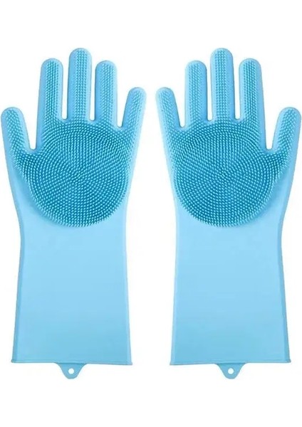Evcil Hayvanlar Için Bakım Eldivenleri - Banyo, Temizlik Ve Masaj Evcil Hayvan Banyo Ve Bakım Eldiveni - Ve Boyut:120G/Renk:Mavı (Yurt Dışından)