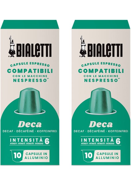 Nespresso Uyumlu Decaffeinato Kafeinsiz Kapsül Kahve 2X10 Adet
