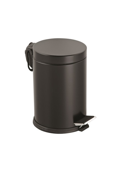 12LT SİYAH PEDALLI METAL ÇÖP KOVASI (3791)