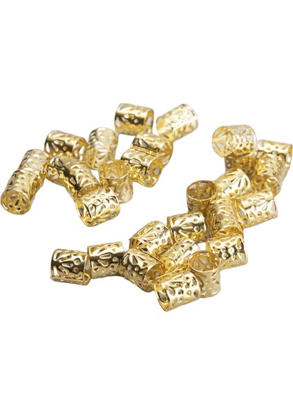 10/30PCS 10X12MM Küçük Gümüş Altın Kaplama Saç Halkası Örgü Dreadlocks Delik Mikro Boncuklar Ayarlanabilir Manşet Klipsli Saç Örgüsü Stylingcolor: Altın 10 Adet (Yurt Dışından)