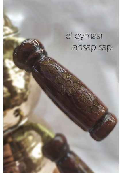Yeni El Yapımı Osmanlı Ocaklı Bakır Ufak Çaydanlık Takımı