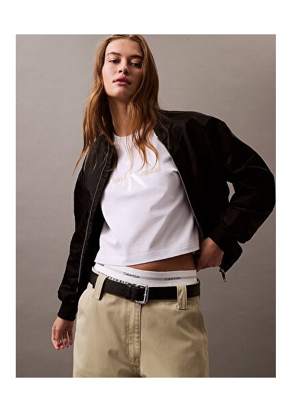 Ss Lıquıd Ck Cropped Tee