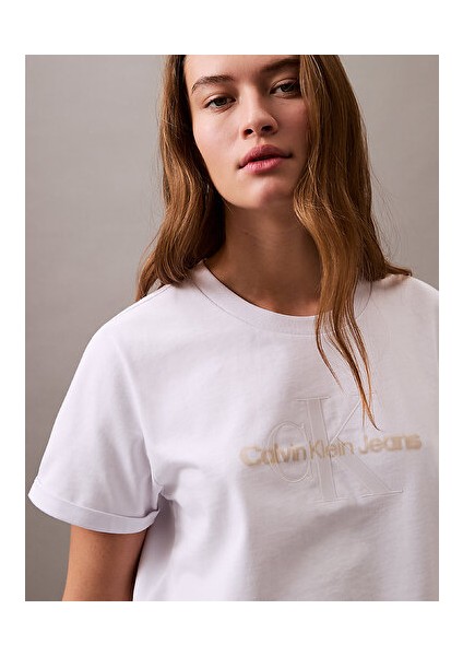 Ss Lıquıd Ck Cropped Tee