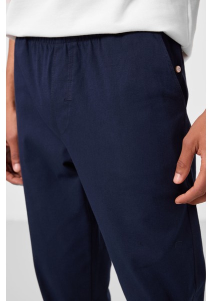 Lacivert Standart Fit Dokuma Hafif Esnek Chino Erkek Pantolon - 82178