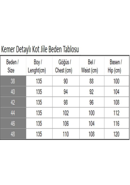 Kemer Detaylı Kot Jile Koyu Mavi 19246