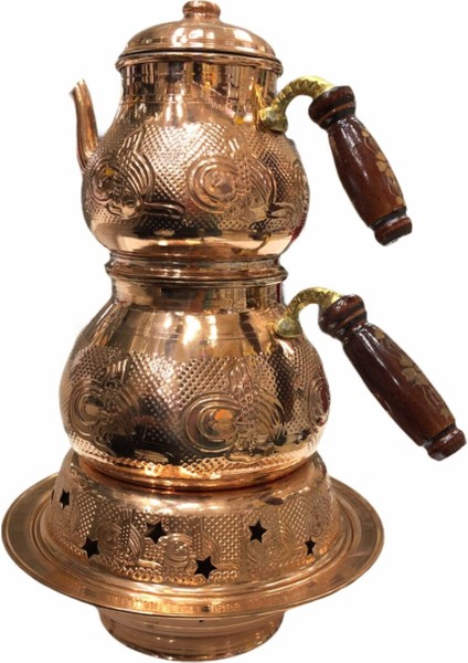 Bakır Çaydanlık Takımı Nihaleli