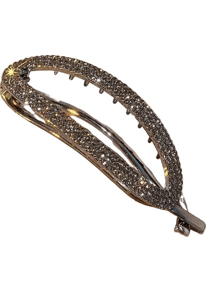 Parlak Rhinestone Kavisli Saç Klipli Kadın Moda At Kuyruğu Saçkopları Prenses Parti Başlığı Kızlar Için Zarif Saç Aksesuarları: C (Yurt Dışından)