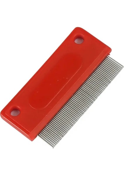Pet Comb Pet Flea Comb Çelik Baş Kene Tarakı Kene ve Bit Yıpranmış Kedi Bakım Tarakı Evcil Hayvan Temizlik Malzemeleri kırmızı (Yurt Dışından)