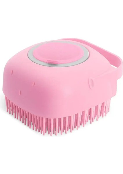 Pet Köpek Şampuan Fırçası 2.7oz 80ML Kedi Masaj Tomberi Tımarlama Kısa Saç Yumuşak Silikon Kauçuk Kol: Pembe (Yurt Dışından)