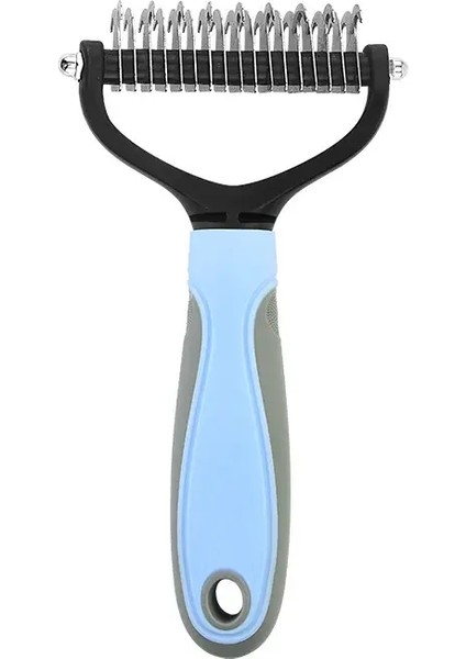 Pet Grooming Brush Paslanmaz Çelik Çift Taraflı Köpek Tüy Temizleme Fırçası Kedi Tüy Temizleme Tarak Çok Fonksiyonlu Pet Bakım Aracı Renk:mavi L 17DIŞ (Yurt Dışından)