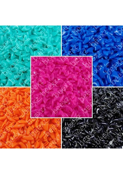 100Pcs Kediler Için Yumuşak Tırnak Kapakları + 5X Yapıştırıcı Tutkal + 5X Aplikatör/ * Xs, S, M, L, Kapak, Kedi, Pençe, Pençe, Zot */Renk: Mix B/Beden: Xs (Yurt Dışından)
