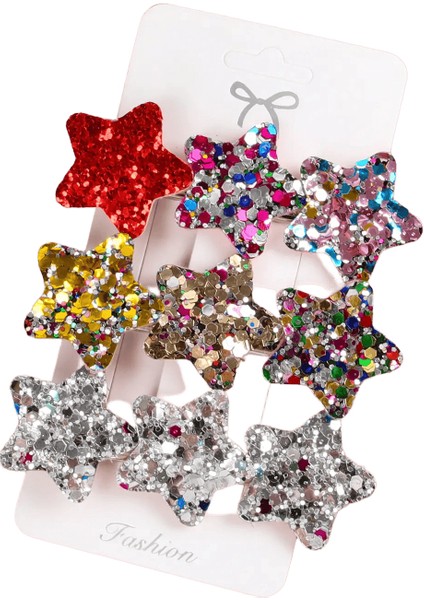 3pcs Renkli Yıldız Saç Klipler Kadın Grils Sevimli Glitter Heart Saç Pin Ettes Saç Klipli Müdürlük Çocuk Çocukları Saç Aksesuarları: 5 (Yurt Dışından)