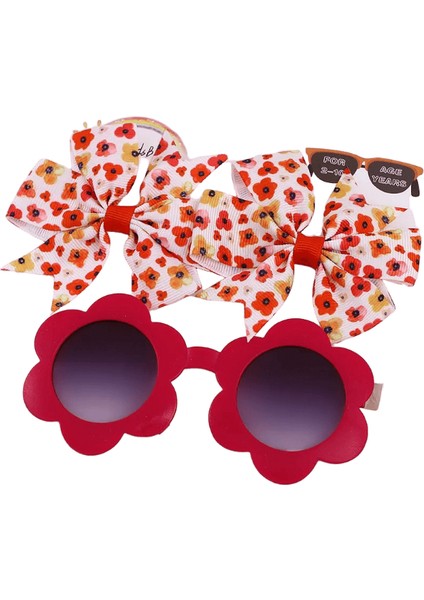 3pcs/set Çocuklar Sevimli Katı Nokta Saç Tokası Renkli Kalp Güneş Gözlükleri Set Kızlar Butik Bowknot Saç Klipleri Çocuklar Saç Aksesuarları: 4316-12 (Yurt Dışından)