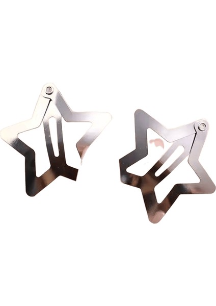 10/25/50/100/200PCS Y2K Gümüş Yıldız Saç Klipleri Kızlar Için Metal Snap Klip Saç Tokaları Ettes Saç Kavrama Mücevher Saç Aksesuarlarırenk: 10 Adet (Yurt Dışından)