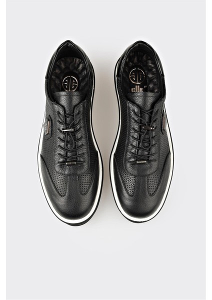 Siyah Deri Erkek Spor Ayakkabı fırsatları