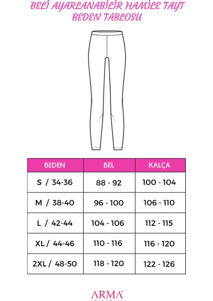 Beli Ayarlanabilir Siyah Esnek Yüksek Bel Hamile Tayt