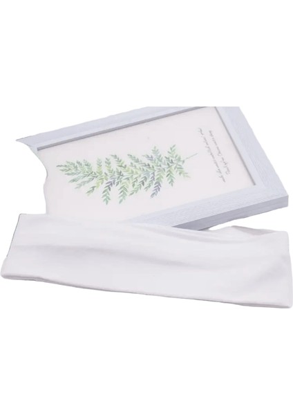 Elastik Pamuk Saç Bandı Moda Kafa Kafa Bantları Erkekler Katı Koşu Fitness Yoga Saç Bantları Streç Makyaj Saç Aksesuarları: Beyaz (Yurt Dışından)