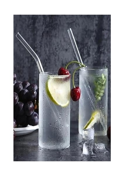 6 adet eğik ısıya şeffaf cam pipet, termisil eğimli