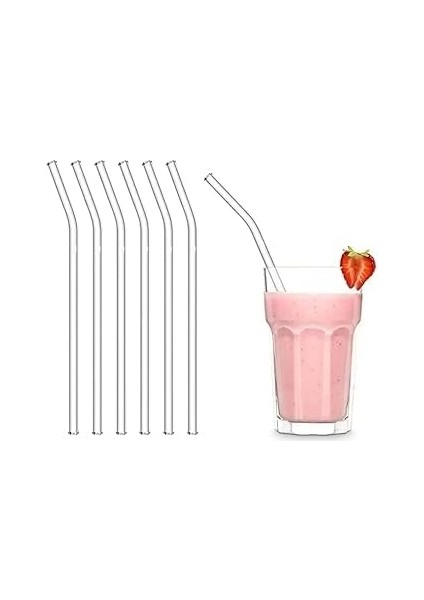 6 adet eğik ısıya şeffaf cam pipet, termisil eğimli