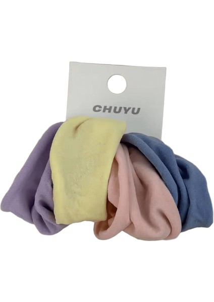 4 Set Katı Genişletmek Kalınlaştırmak Saç Bandı Halatlar Kadınlar At Kuyruğu Tutucu Saç Kravat Scrunchies Kauçuk Bantlar Kore Moda Saç Aksesuarları Renk: 5 Çok Renkli (Yurt Dışından)
