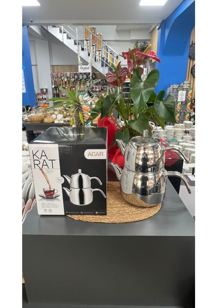 Aile Boy Tel Sap Çaydanlık Takımı, dayanıklı ve şık tasarım, 4,45 l hacim