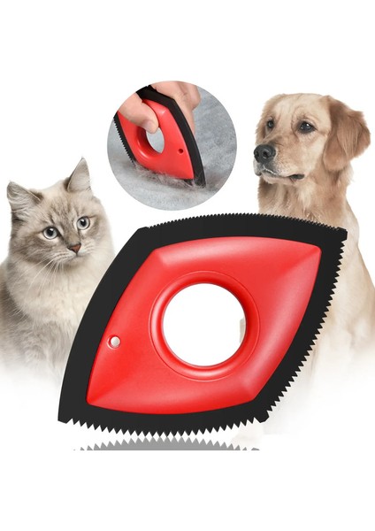 4 Mod Pet Saç Çıkartma Fırçası Köpek Kedi Saç Detaylı Temizleme Aracı Halı Kanepe Bez Koltuğu Kauçuk Yeniden Kullanılabilir Evcil Pet Combscolor: Kırmızı (Yurt Dışından)