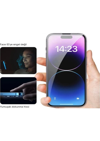Apple iPhone 13 Uyumlu Kolay Takma Aparatlı Hayalet Cam Ekran Koruyucu