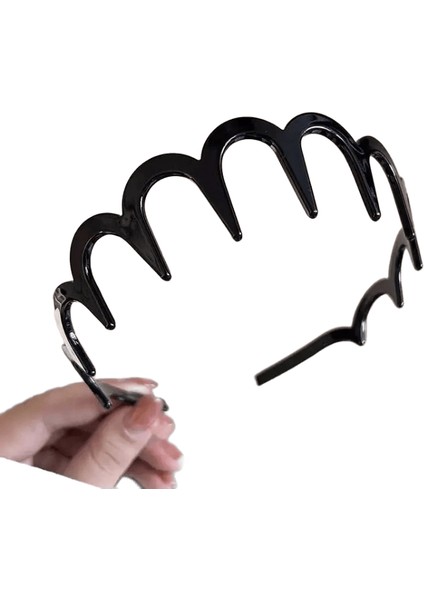 Kore Kahverengi Reçine Dalgası Dişli Kafa Bandı Kadınlar Için Kızlar Moda Saç Tarağı Zikzak Bant Çentikli Kafa Bandı Saç Aksesuarları (Yurt Dışından)