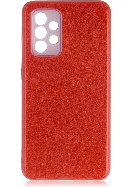 Samsung Galaxy A72 Kılıf Svl Shining Silikon-Kırmızı