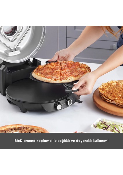 Gastro 10 in 1 Pizza Lahmacun ve Tandır Ekmeği Makinesi Biodiamond Rosegold