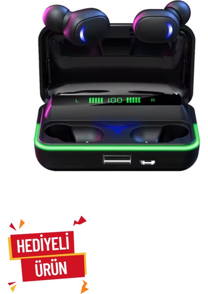 E10 Powerbank Özellikli Kablosuz Oyuncu Kulaklığı Android Ios Uyumlu Düşük Gecikme Gaming Bluetooth Kulaklık Kulak Içi