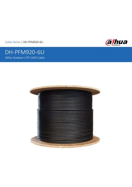 Dahua DH-PFM920-6UN Utp Dış Ortam Cat6 Bakır Kablo (Pe)
