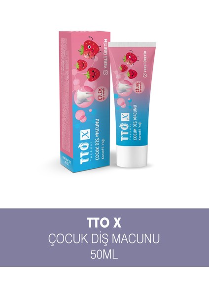x Çocuk Diş Macunu Çilek Aromalı Karanfil Yağ
