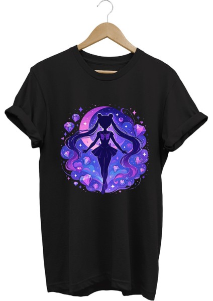 Sailor Moon Baskılı Unisex Tişört | %100 Pamuk | 9 Renk Seçeneği | S-3xl Beden