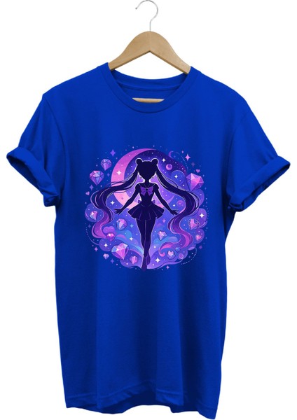 Sailor Moon Baskılı Unisex Tişört | %100 Pamuk | 9 Renk Seçeneği | S-3xl Beden
