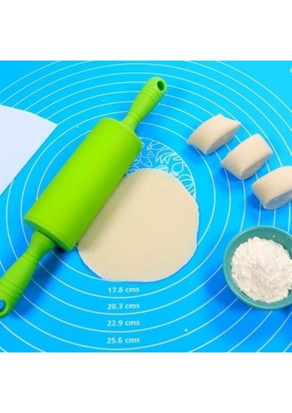 Buffer® 40*50 cm Silikon Ölçekli Kullanımı Kolay Hamur Açma Matı Ekmek Mantı Makarna Hamuru Yoğurma