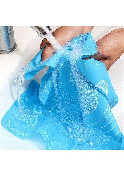 Buffer® 40*50 cm Silikon Ölçekli Kullanımı Kolay Hamur Açma Matı Ekmek Mantı Makarna Hamuru Yoğurma