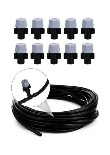 Buffer® 10 Metre Kendin Yap Balkon Veranda Çardak Kamelya Sulama Serinletme ve Nemlendirme Sistemi